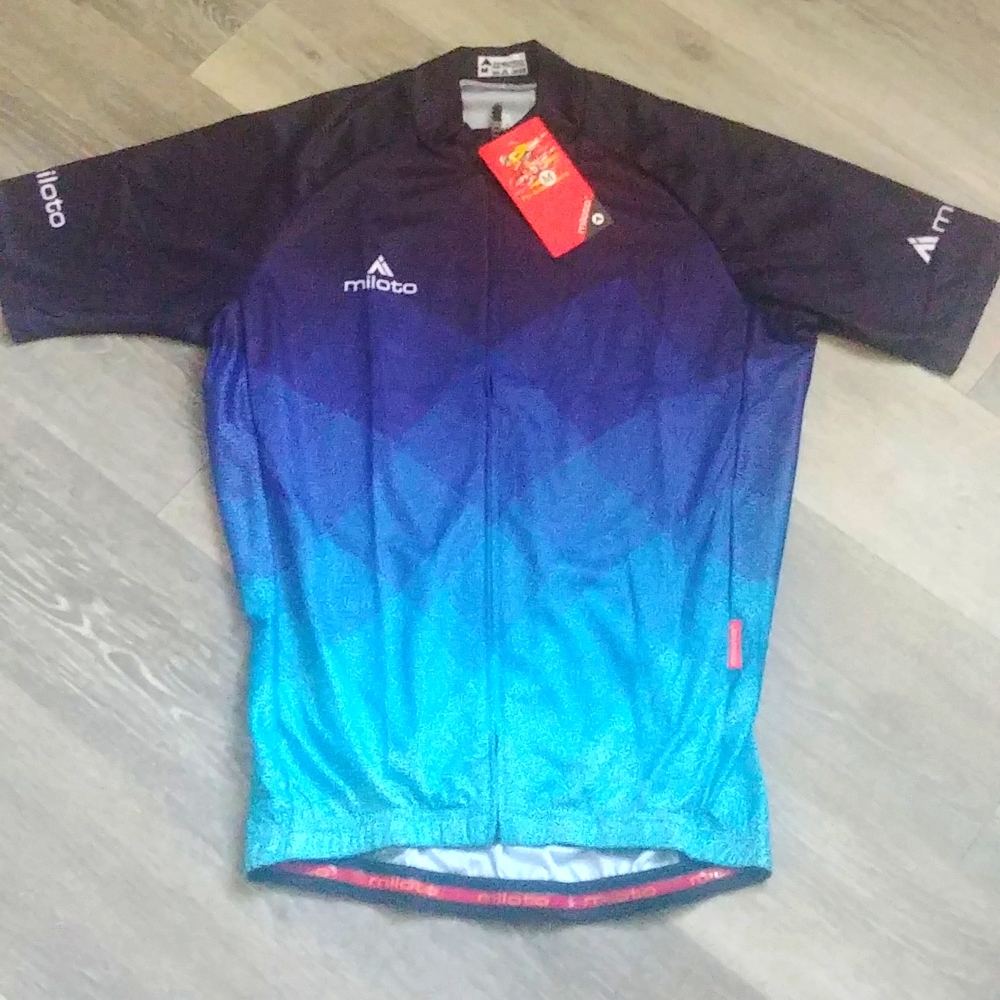 Miloto Women's Gradient Blue Cycling Jersey